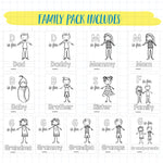 ABC Book Printable PDF Download with Family Pack