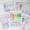 Community Helper & First Responders Thank You Coloring Sheets | PDF Download | Set of Six