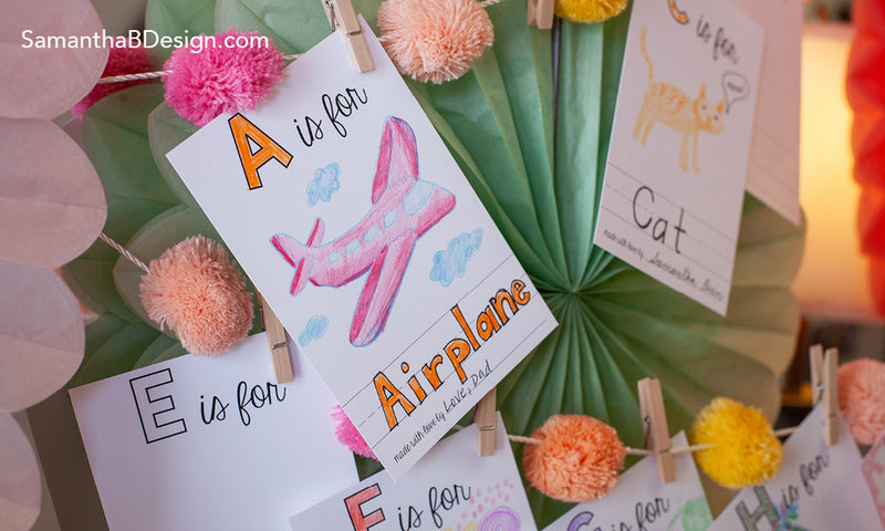 Free Printable ABC Book Template for Baby Shower Activity