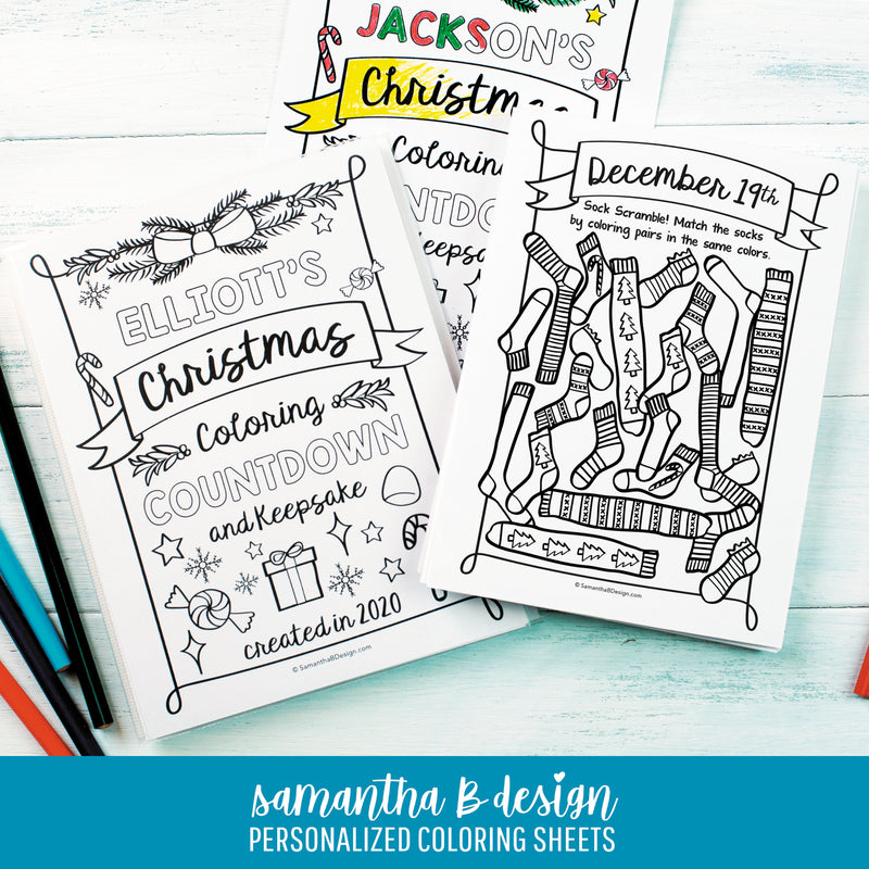 Advent Calendar for Kids - Christmas Coloring Countdown and Keepsake – Samantha B Design advent-calendar-for-kids-christmas-coloring-countdown-and-keepsake-samantha-b-design
