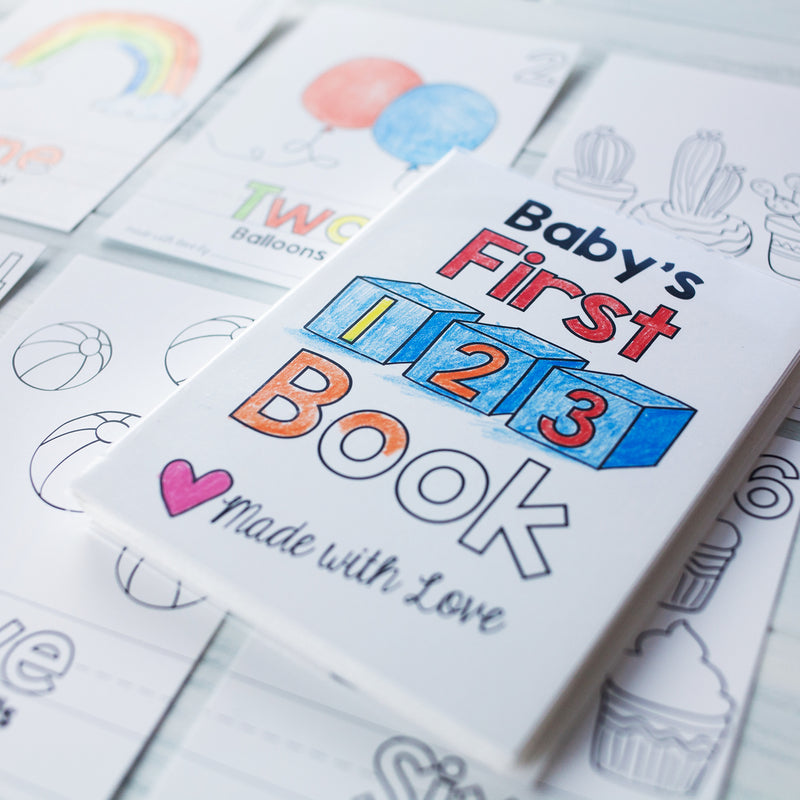 Baby's First 123 Book Printable PDF Download | 8.5x11" Final Size