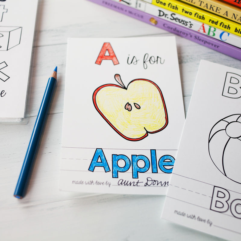 ABC Book Printable PDF Download with Family Pack | 4x6" Final Size