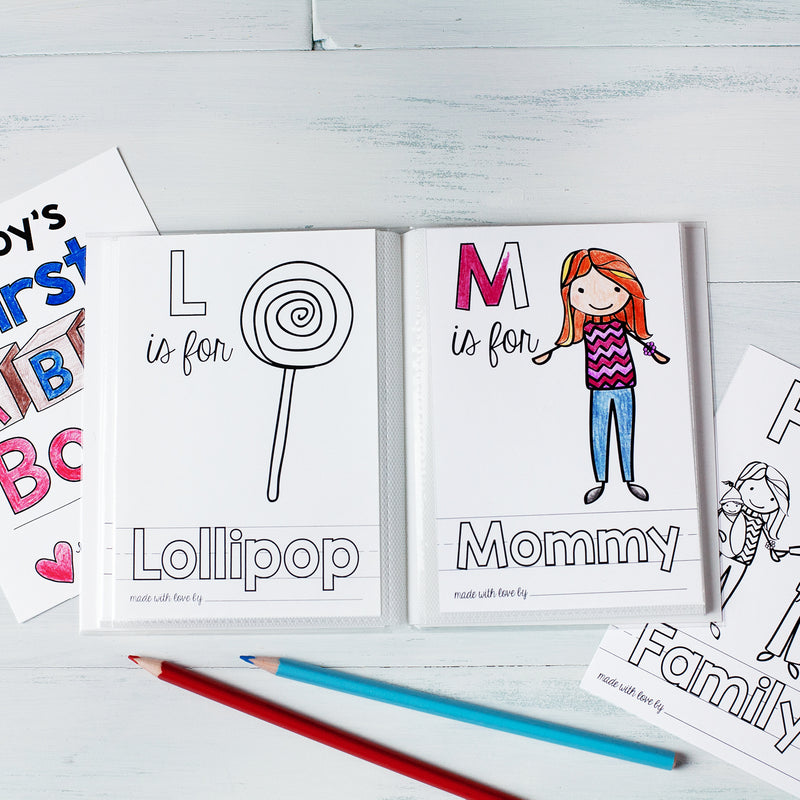 ABC Book Printable PDF Download with Family Pack | 4x6" Final Size