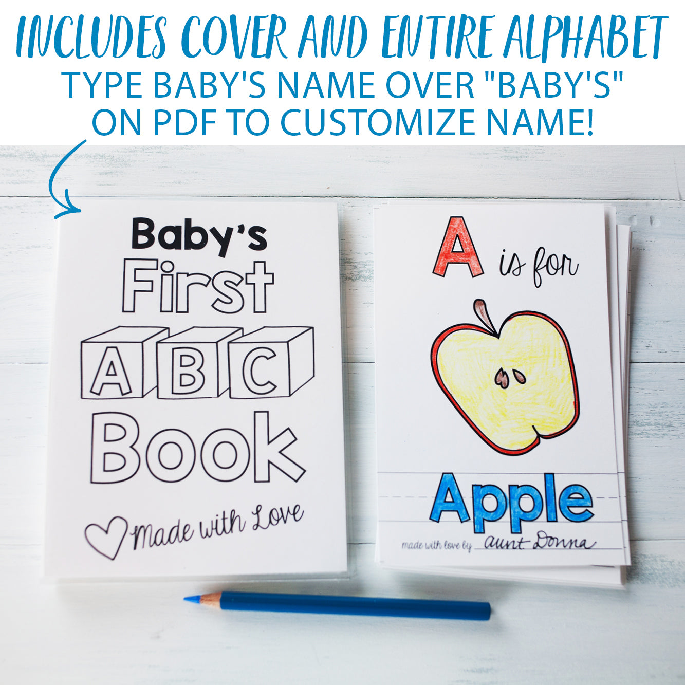 abc-book-printed-with-album-4x6-samantha-b-design for Free Printable Alphabet Book Cover ABC Book Printed with Album | 4x6