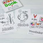 School Theme ABC Book Printable PDF Download | 5x7" Final Size