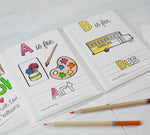School Theme ABC Book Printed with Album - 4x6" Final Size