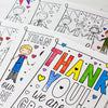 Community Helper & First Responders Thank You Coloring Sheets | PDF Download | Set of Six 8.5x11" Final Size