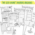 Kid's Stay Home Quarantine Journal  | PDF Download | 8.5x11" Final Size